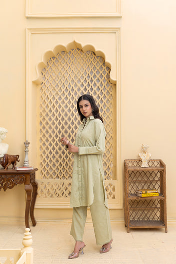 2-PIECE SOLID-PRINTED SUIT ROSA