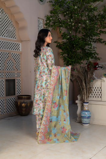 3-PIECE SUIT PRINTED-EMBROIDERED VOL-2