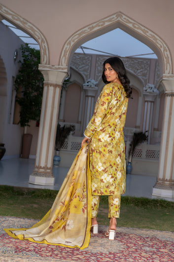 3-PIECE SUIT PRINTED-EMBROIDERED VOL-2
