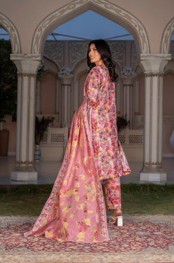 3-PIECE SUIT PRINTED-EMBROIDERED VOL-2