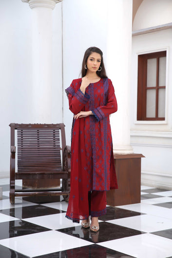 3-PIECE SUIT EMBROIDERED