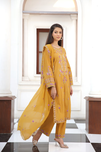 3-PIECE SUIT EMBROIDERED