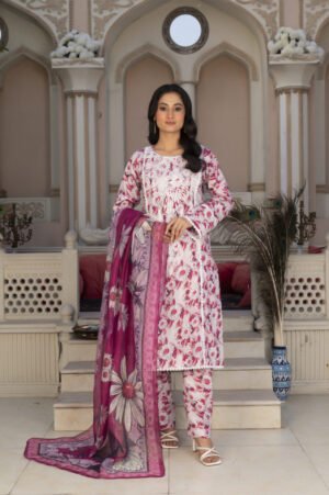 3-PIECE SUIT EMBROIDERED & DIGITAL PRINTED