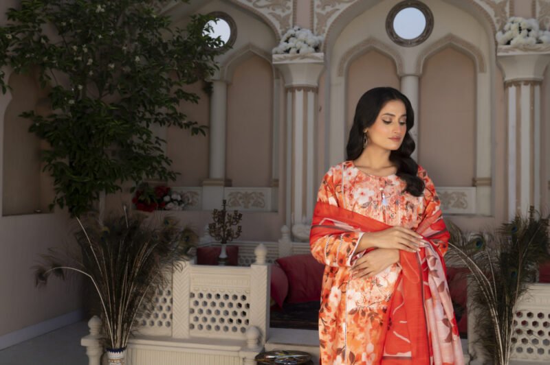 3-PIECE SUIT EMBROIDERED & DIGITAL PRINTED