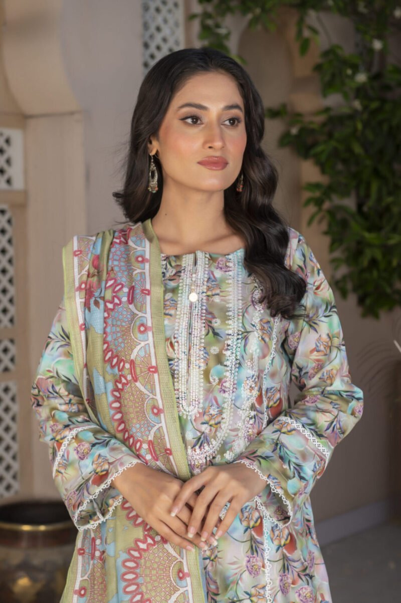 3-PIECE SUIT EMBROIDERED & DIGITAL PRINTED