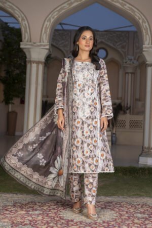 3-PIECE SUIT EMBROIDERED & DIGITAL PRINTED