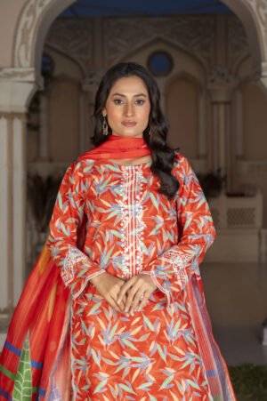 3-PIECE SUIT EMBROIDERED & DIGITAL PRINTED
