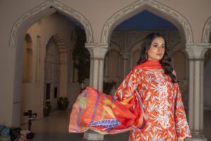 3-PIECE SUIT EMBROIDERED & DIGITAL PRINTED