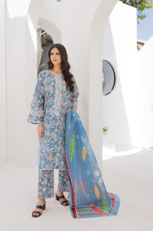 3-PIECE SUIT EMBROIDERED & DIGITAL PRINTED