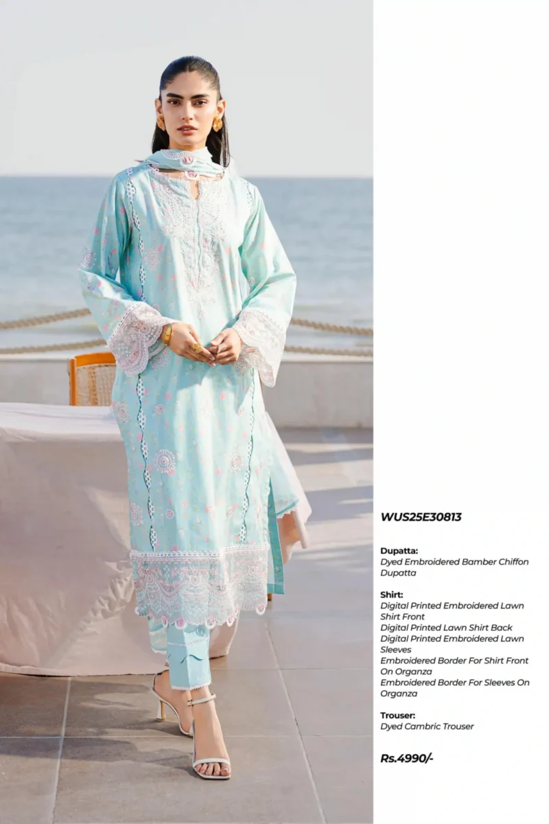 Embroidered Shirt Shalwar Dupatta - Image 3