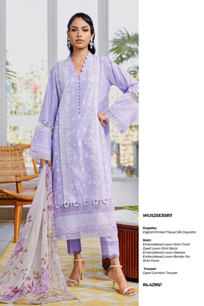 Embroidered Shirt Shalwar Dupatta - Image 3