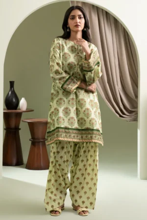 ZELLBURY L GREEN 2-PIECE PRINTED SUIT 5221