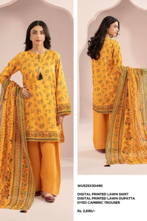 ZELLBURY YELLOW  3-PIECE PRINTED  SUIT 5239