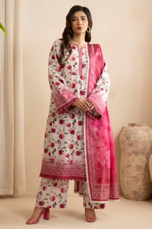 ZELLBURY WHITE  3-PIECE PRINTED  SUIT 5245