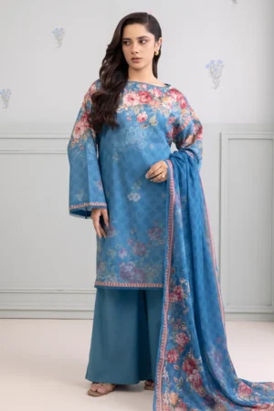 ZELLBURY BLUE 3-PIECE PRINTED  SUIT 5247