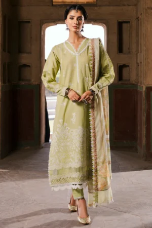 ZELLBURY GREEN 3-PIECE CHIKANKARI  SUIT 5270