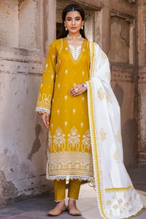 ZELLBURY Fawn 3-PIECE CHIKANKARI  SUIT 5273