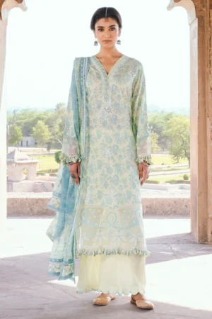 ZELLBURY LEMON 3-PIECE CHIKANKARI  SUIT 5277