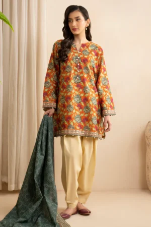 ZELLBURY ORANGE 2-PIECE PRINTED SUIT 5223