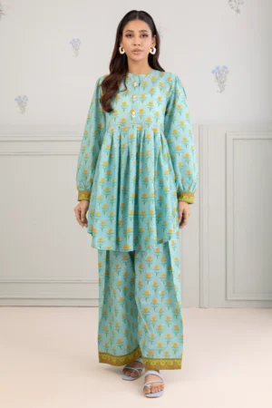 ZELLBURY L BLUE  2-PIECE PRINTED SUIT 5220