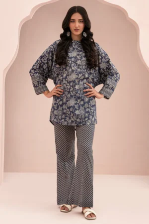 ZELLBURY Blue  2-PIECE PRINTED SUIT 5225