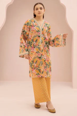 ZELLBURY YELLOW 2-PIECE PRINTED SUIT 5224